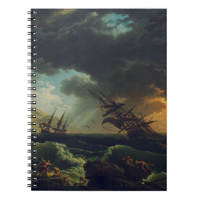 Carnet A Shipwreck in Stormy Seas by Claude-Joseph Vernet (Devant)