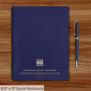 Carnet à spirale bleu marine