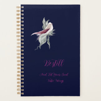Carnet à spirale botanique élégant pour oiseaux