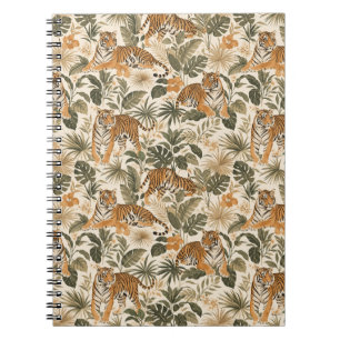 Carnet à spirale botanique Tropical Tiger