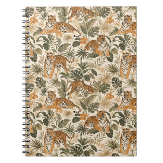 Carnet à spirale botanique Tropical Tiger