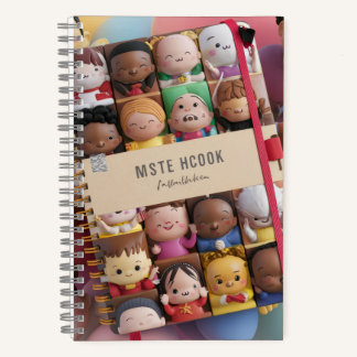 Carnet à spirale Caractères mignons Kawaii Enfants