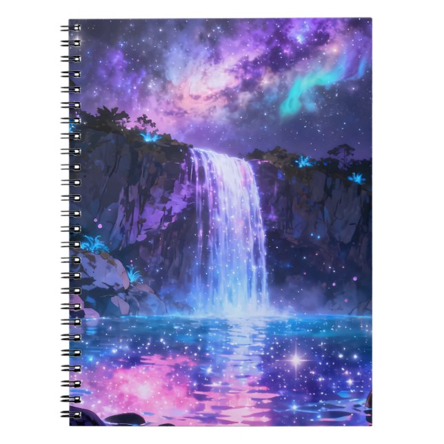 Carnet à spirale Cascade Céleste (Devant)
