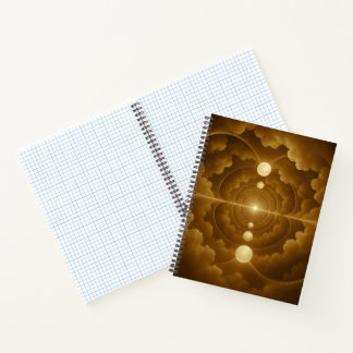 Carnet à spirale céleste doré