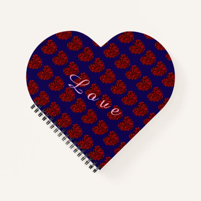 Carnet à spirale Cœur d'amour (Devant)