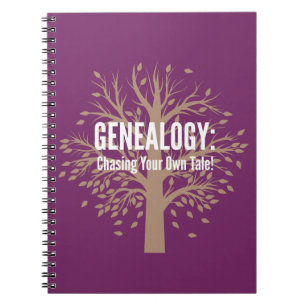 Carnet à spirale de généalogie (pourpre)