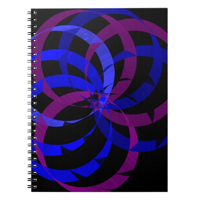 Carnet à spirale géométrique mélange de baies (Devant)