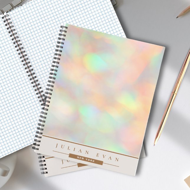 Carnet à spirale holographique pailleté élégant (Créateur téléchargé)
