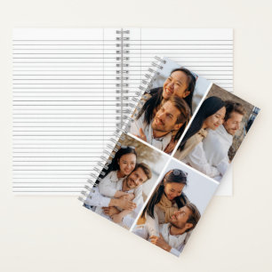 Carnet à spirale personnalisé avec quatre photos