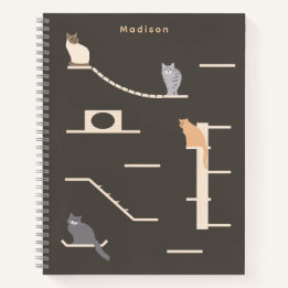 Carnet à spirale personnalisé Meubles pour chats s