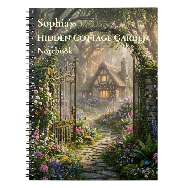 Carnet à spirale personnalisé pour jardin de cotta (Devant)
