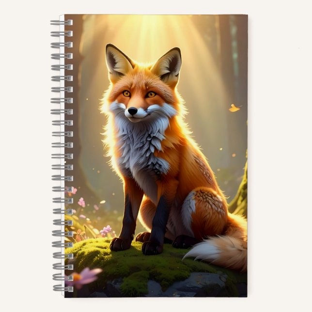 Carnet à spirale relié Renard de la Forêt Enchanté (Recto)