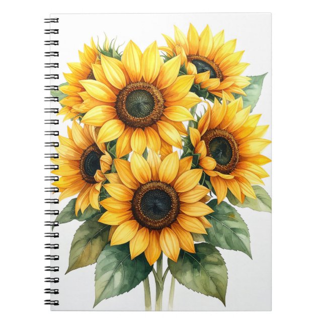 Carnet à spirale Tournesol Doré (Devant)