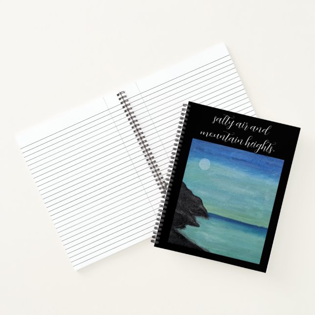 carnet à spirales citation mer et montagne. (Intérieur)
