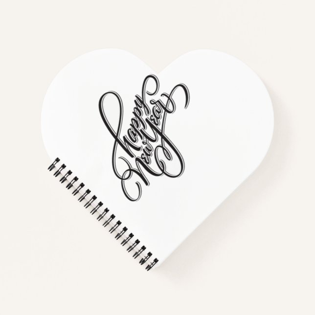 Carnet à spirales en forme de cœur (Devant)