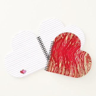 Carnet à spirales en forme de cœur