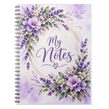 Carnet à spirales Fleurs de Lavande Mes Notes