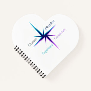 Carnet à spirales format cœur/Heart-shaped spiral