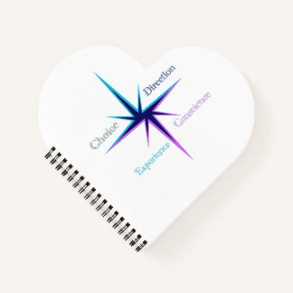 Carnet à spirales format cœur/Heart-shaped spiral