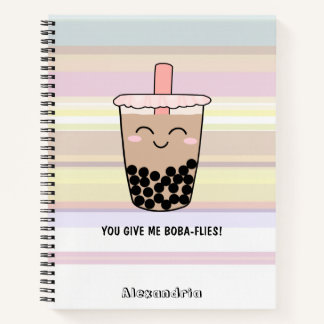 Carnet à thé au lait Boba Cute
