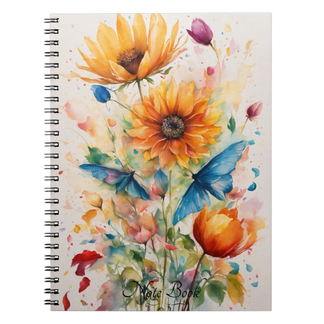 Carnet à thème floral (Devant)
