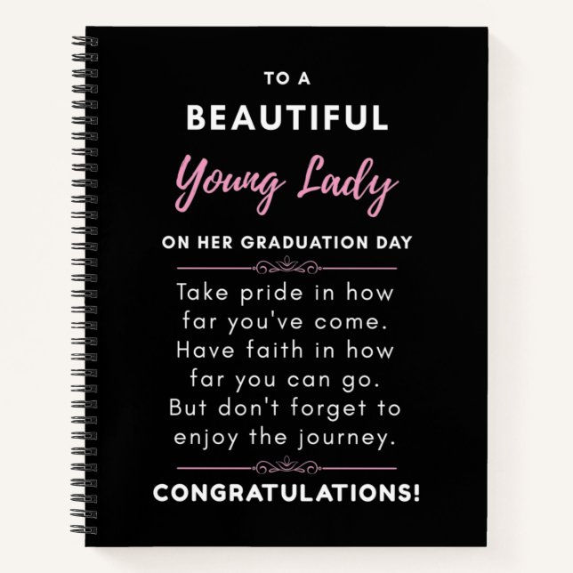 Carnet À Une Belle Jeune Dame Le Jour De Son Diplôme (Devant)