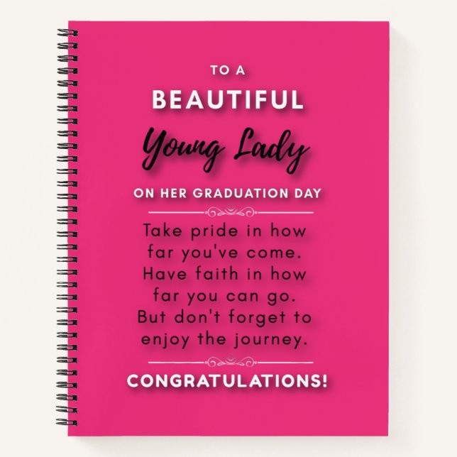 Carnet À Une Belle Jeune Dame Le Jour De Son Diplôme 2 (Devant)