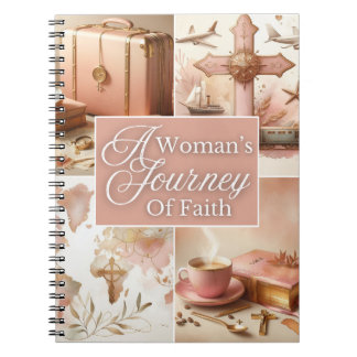 Carnet A Woman's Journey Of Faith Pink Watercolor Floral