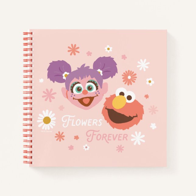 Carnet Abby Cadabby & Elmo | Fleurs pour toujours (Devant)