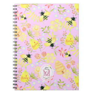 Carnet Abeille de miel rose