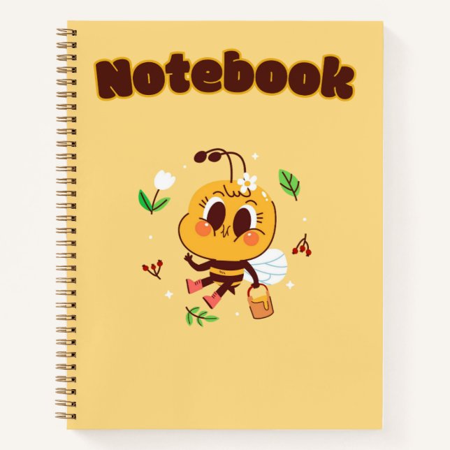 Carnet 💛 abeille mignonne ✨ 🧡 🥨 (Devant)