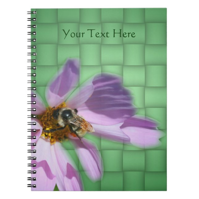 Carnet Abeille Sur La Nature Fleur Cosmos (Devant)