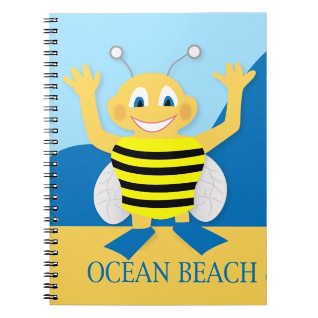 Carnet Abeille sur la plage (Devant)