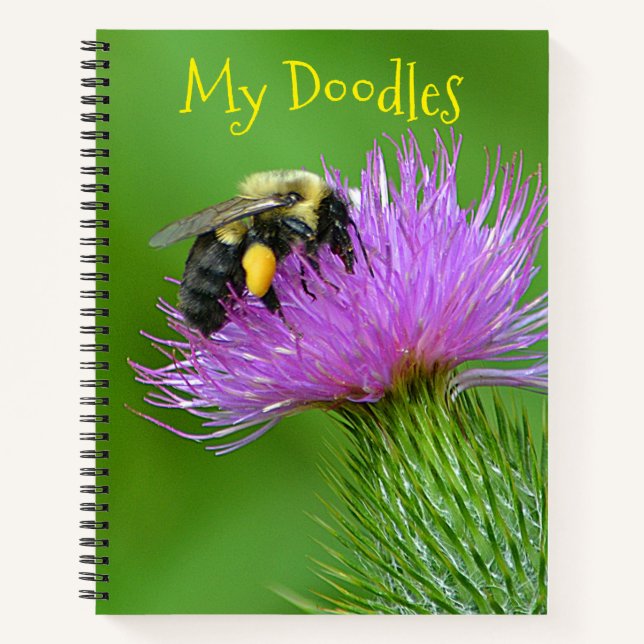Carnet Abeille Sur Le Doodle De Chardon (Devant)