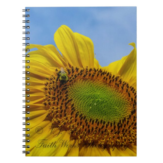 Carnet Abeille sur le tournesol (Devant)