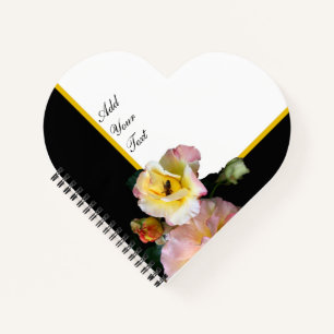 Carnet Abeille sur roses rose jaune Fleurs