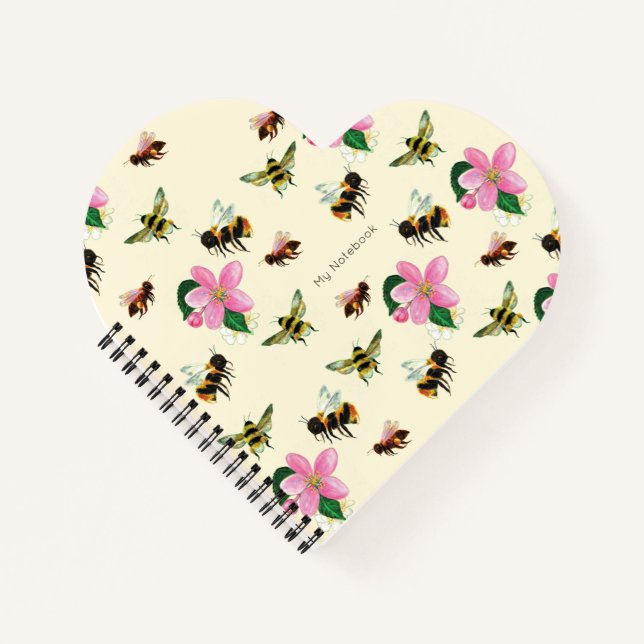 Carnet Abeilles et bourdons Personnalisé (Devant)