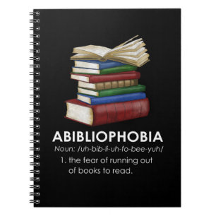 Carnet Abibliophobia Funny Reading Book Reader Bookworm