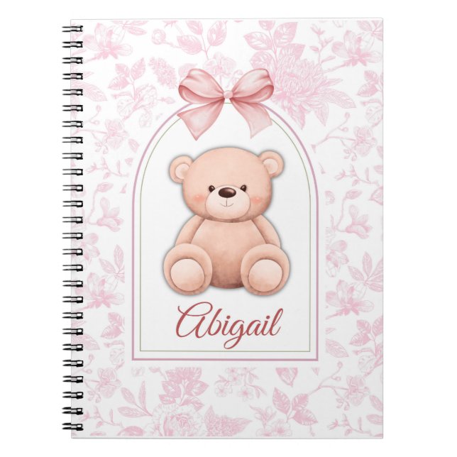 Carnet Abigail | Conception personnalisée d'ours en peluc (Devant)