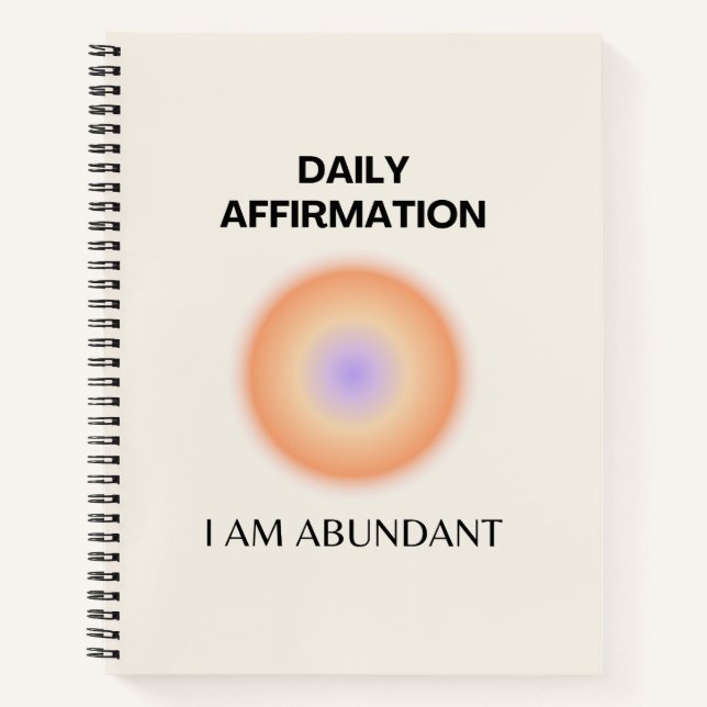 Carnet Abondante Affirmation Quotidienne Positive Spiritu (Devant)