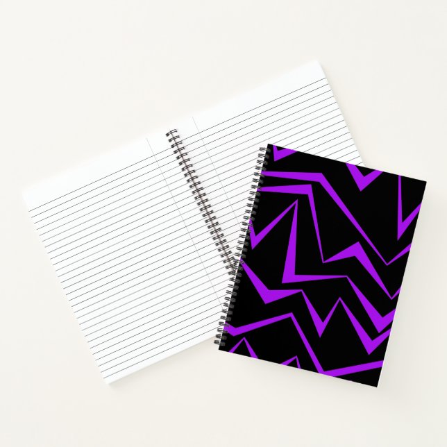 Carnet Abstract, bold, vibrant geometric zigzag pattern (Intérieur)