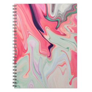 Carnet Abstract elegant fluide marble liquide