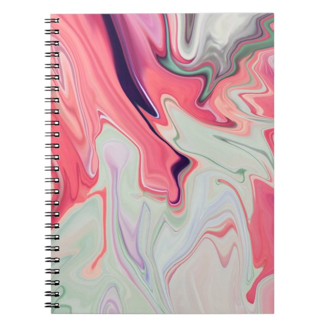 Carnet Abstract elegant fluide marble liquide (Devant)