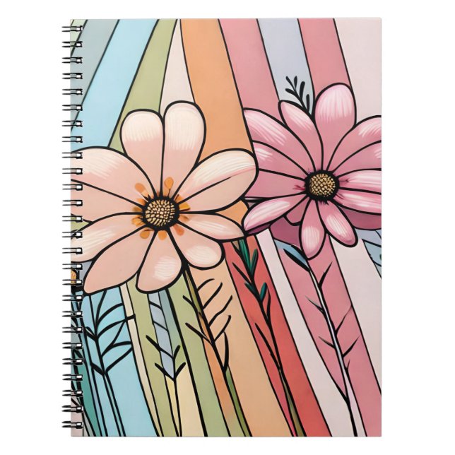 Carnet Abstract flower notbook (Devant)