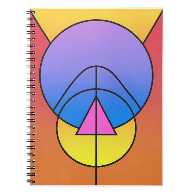 Carnet Abstract Geometric Circles Line Colorful  (Devant)