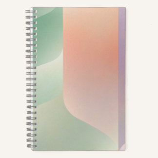 Carnet Abstract Geometric Notebook – Green Orange Purple