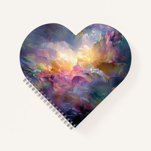 Carnet Abstract glowing pastel floral composition (Devant)