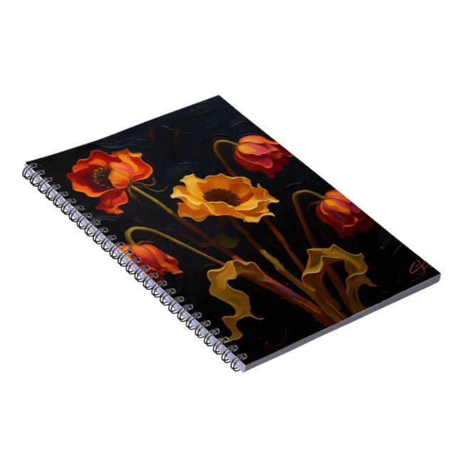 Carnet Abstract Oil Flowers Photo Notebook (Côté Droit)