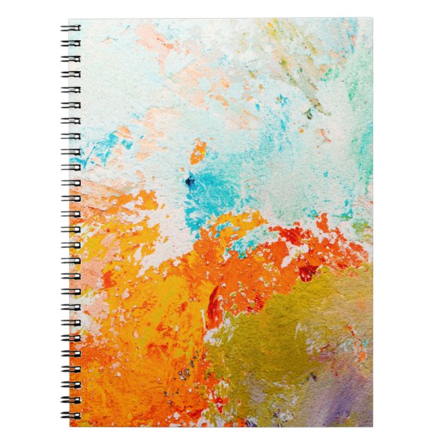 Carnet abstract oil paint texture on canvas, backgroundba (Devant)