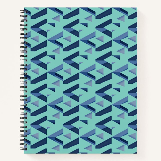 Carnet Abstract overlapping triangles and diagonal (Devant)